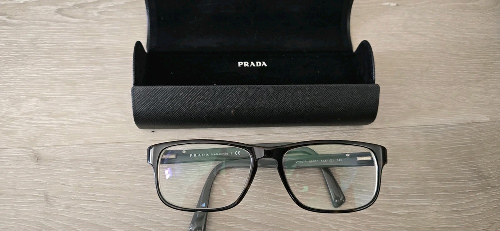 Prada VPR 07P White Frame Eyeglasses 56-17-145 Made in Italy