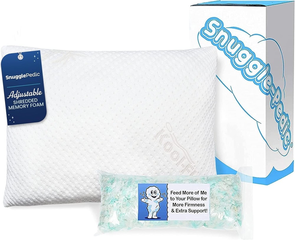 Adjustable Memory Foam Pillow GreenGold Certified with Viscose Bamboo Cover