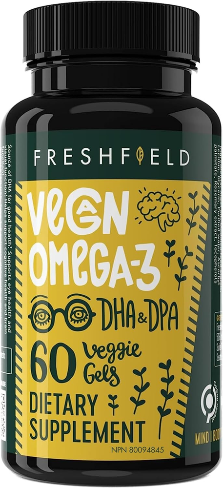 Freshfield Vegan Omega 3 DHA Algae Oil Carrageenan Free Sustainable