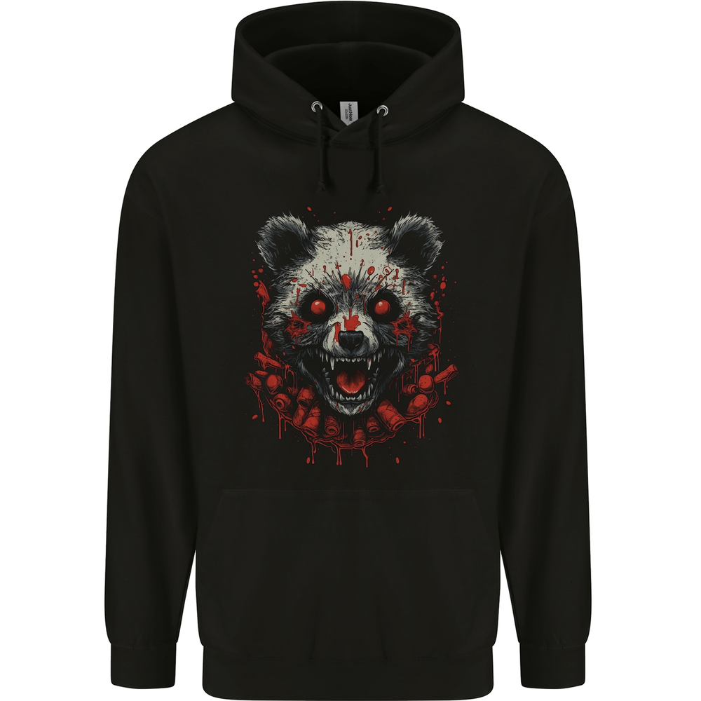 Evil Panda Bear Fantasy Horror Halloween Mens 80% Cotton Hoodie