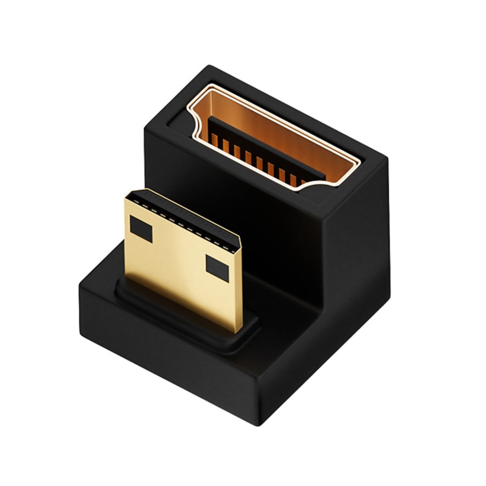 180 Degree U-Shaped Mini HDMI to HDMI Male to Female Adapter Extension
