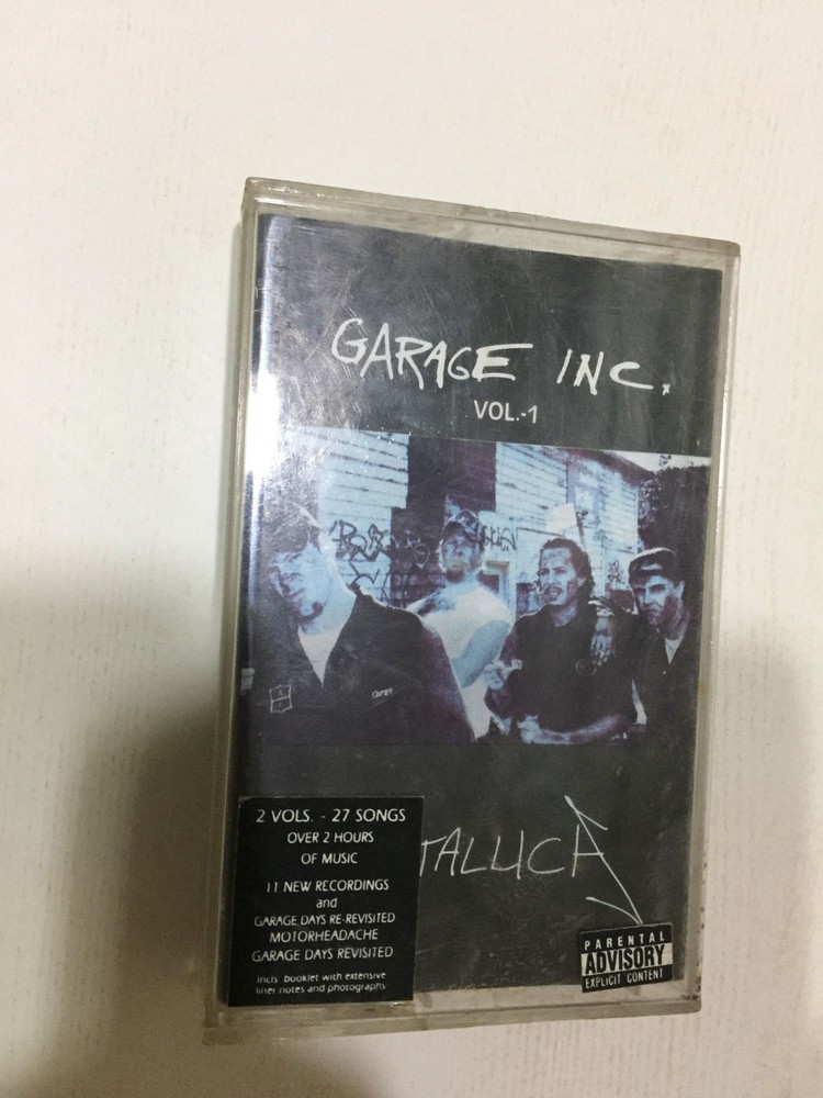 METALLICA GARAGE INC VOL 1  1998 RARE orig CASSETTE TAPE sticker INDIA indian