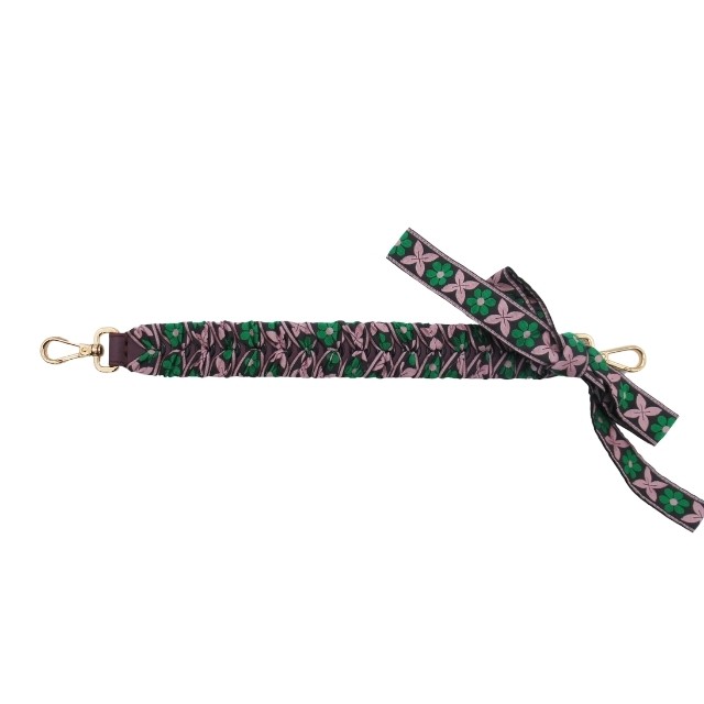 RARE FENDI Mini Floral Ribbon Strap You Shoulder Bag Tyrolean Tape Strap
