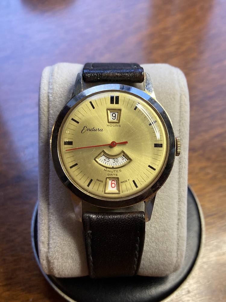Endura Swiss Jump Watch w/ Seconds Hand, Working Well