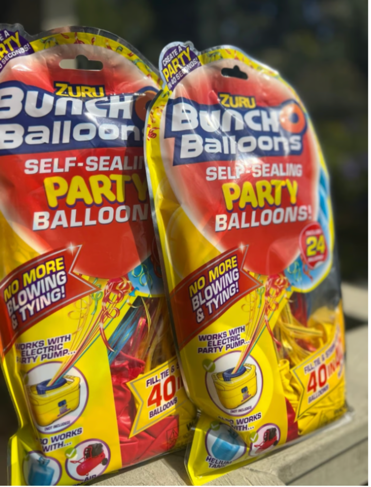 (2) Zuru Buncho 24 Balloons Party Electric Air Pump Self Sealing Refill Packs