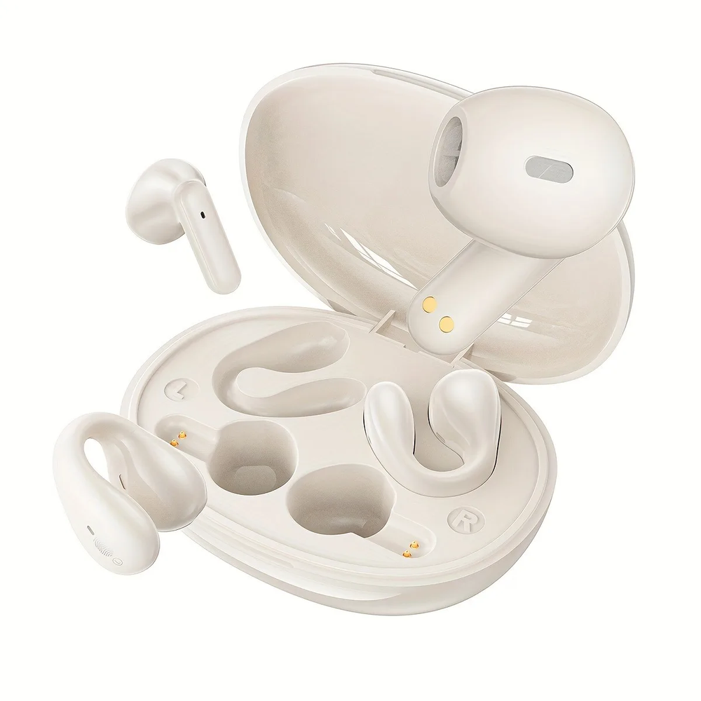 OKCSC 2-in-1 TWS OWS Wireless Bluetooth Earphones for Sports with Smart Noise Cancellation