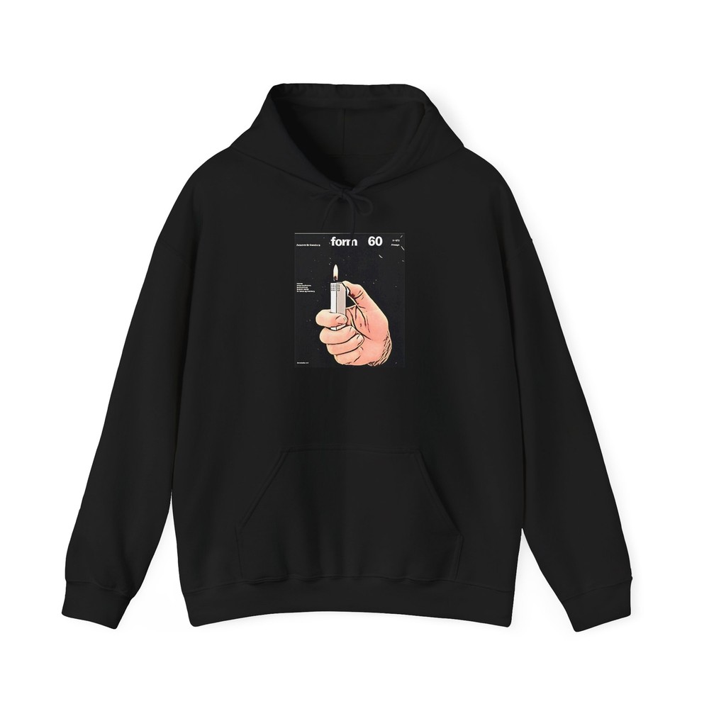 form 60 retro ad graphic print art Crewneck Unisex Heavy Blend Hooded Sweatshirt