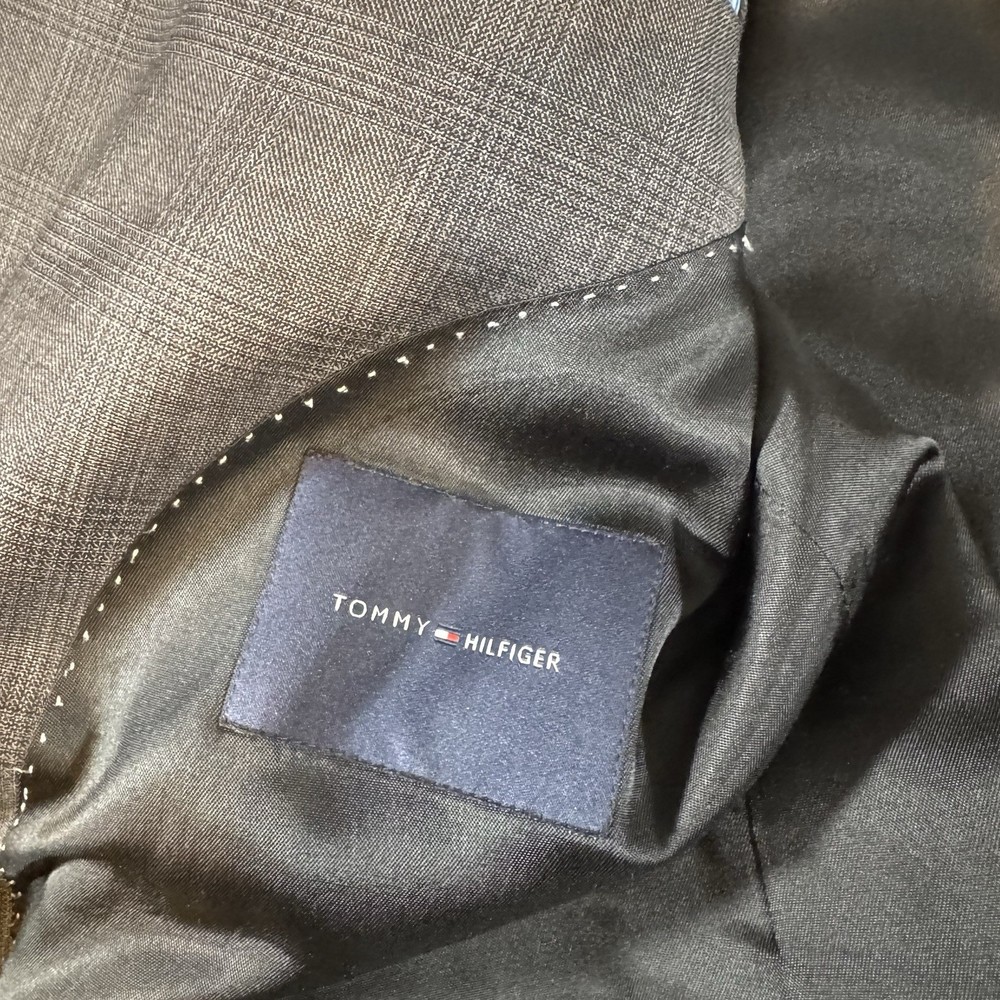Tommy Hilfiger Mens Two Button Blazer Wool Blend Sport Coat Jacket Size 46R