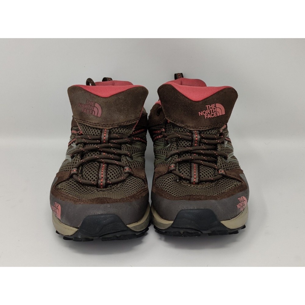 North Face Womens Size 10 Hiking Shoes in Brown Grey Pink