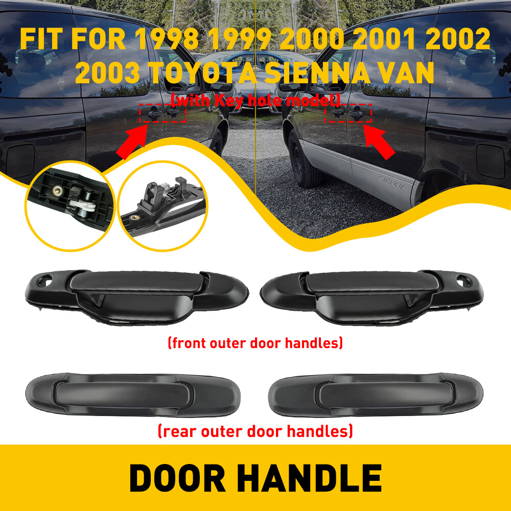 4x Door Handle Front + Rear Sliding Door Left &Right for 1998-2003 Toyota Sienna