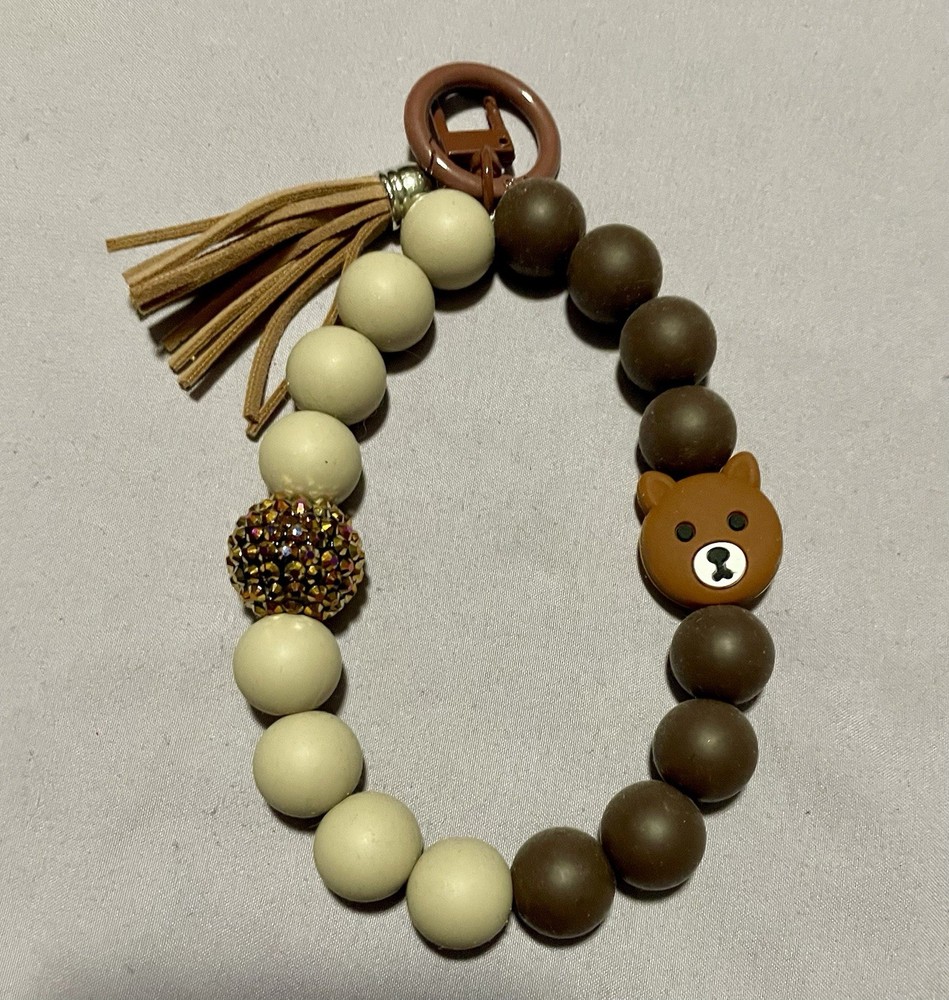 Handmade animal wristlet keychain sold individually