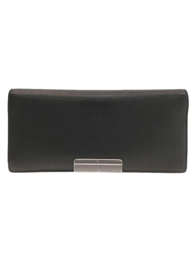 Prada Men's Long Wallet 2MV836 Black Cowhide Plain with Box
