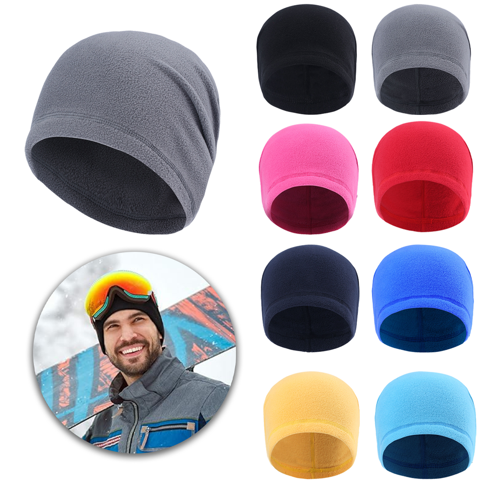 Thermal Ski Cycling Helmet Liner Winter Running Soft Beanie Hat for Men Women