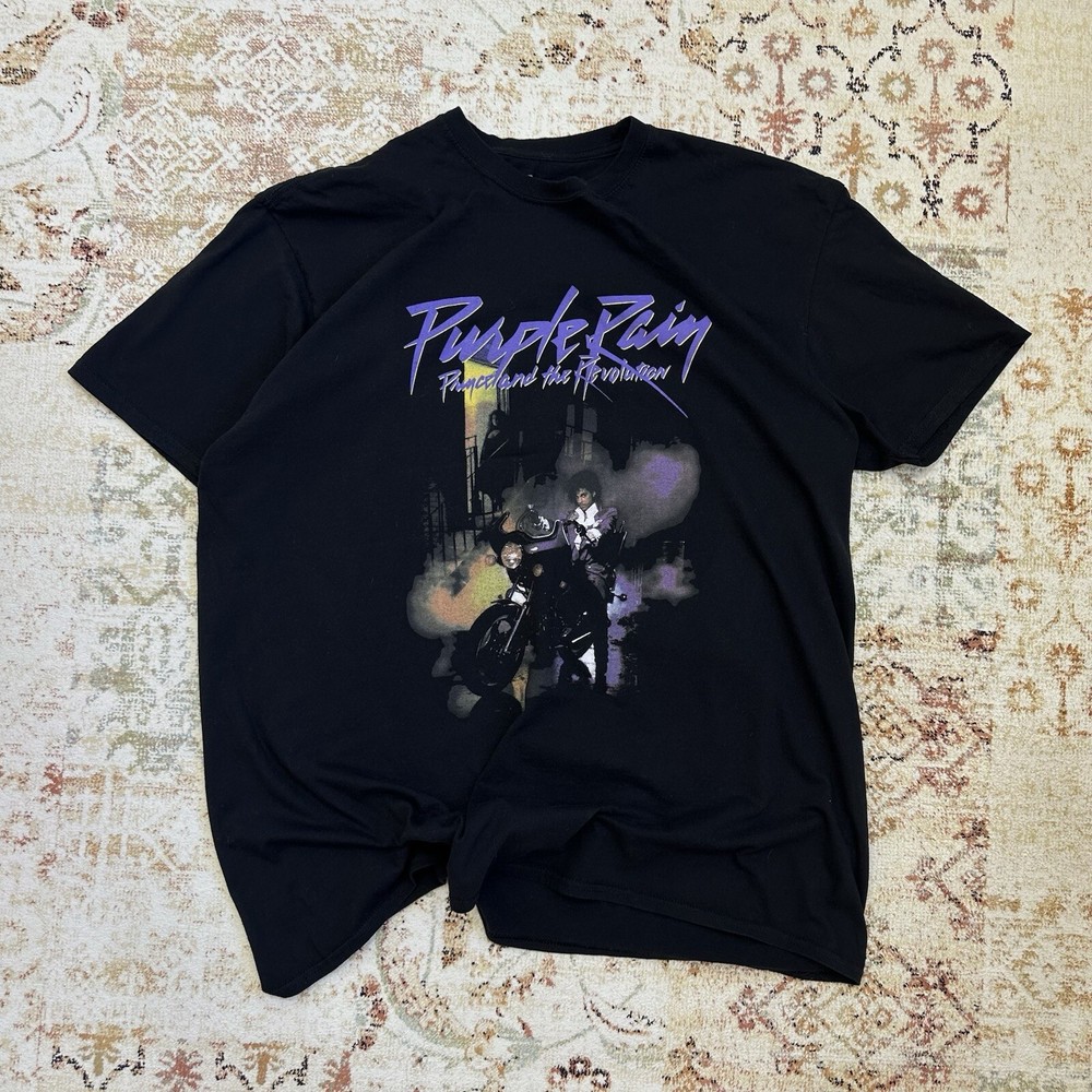 Vintage Purple Rain T-shirts Y2K Style USA 00s   Big Logo Band Prince
