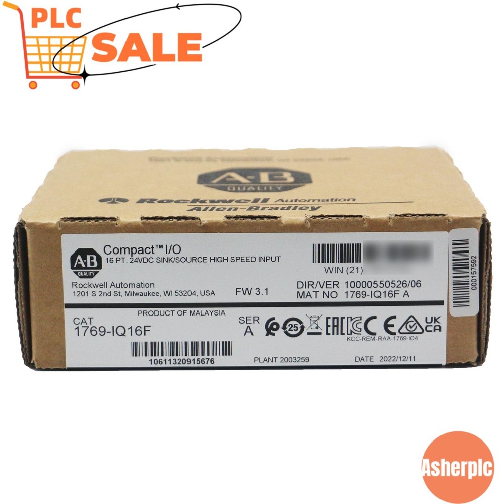 New Sealed 1769-IQ16F CompactLogix 16 Pt 24VDC I/O Input Module US Free Tax