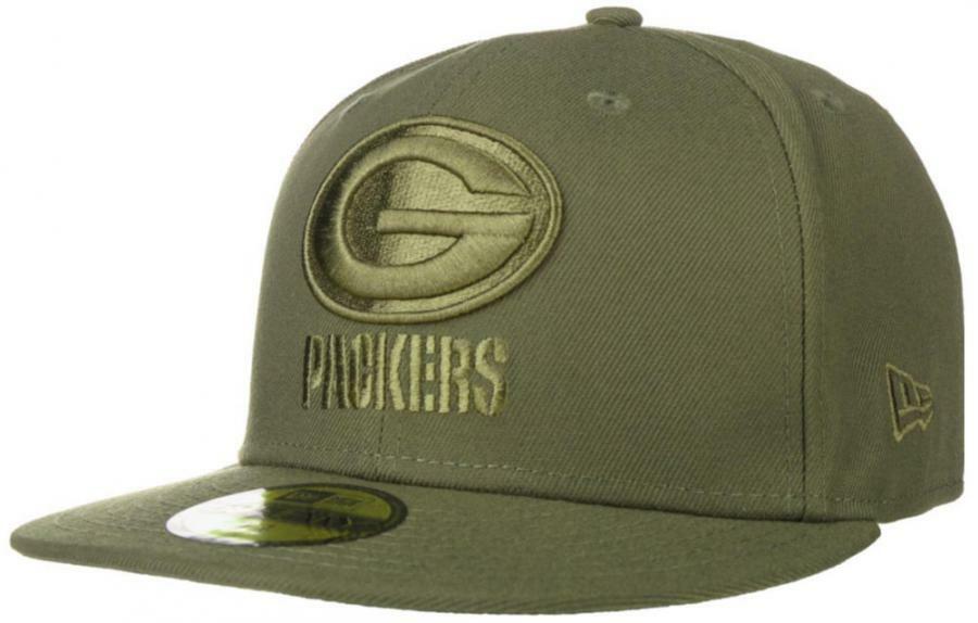 New Era Green Bay Packers Olive NFL Poly Tone Cap 59Fifty Fitted Limited Edition