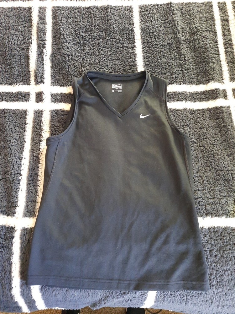 Nike Fit Dri V-Neck Tank Top Women Black S