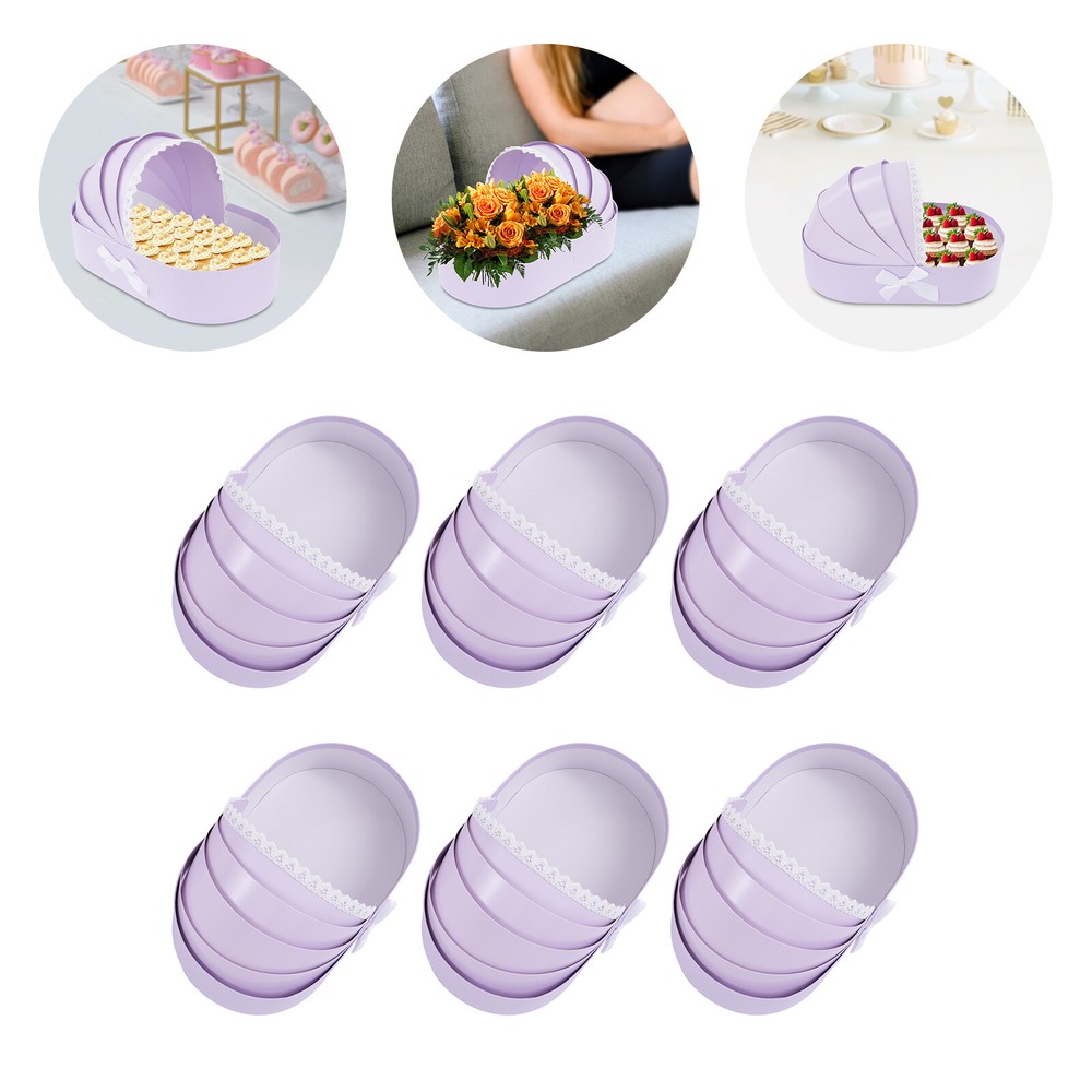 6pcs Companion Gift Box, Baby Shower Flower Basket Gift Box, Cradle Gift Box