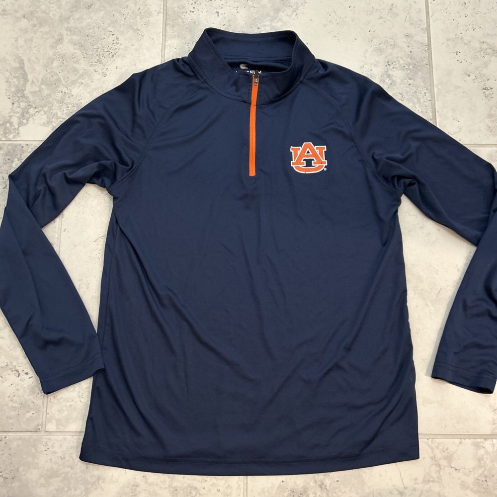 Youth Colosseum Navy Auburn Tigers Quarter-Zip Pullover Jacket, Youth XL 20