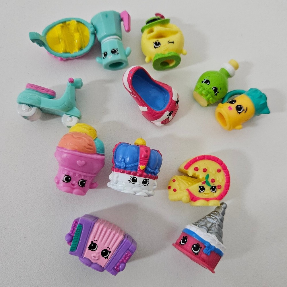 Shopkins Lot of 12 No Duplicates European Food Boat Eiffel Tower Olive Oil Pizza