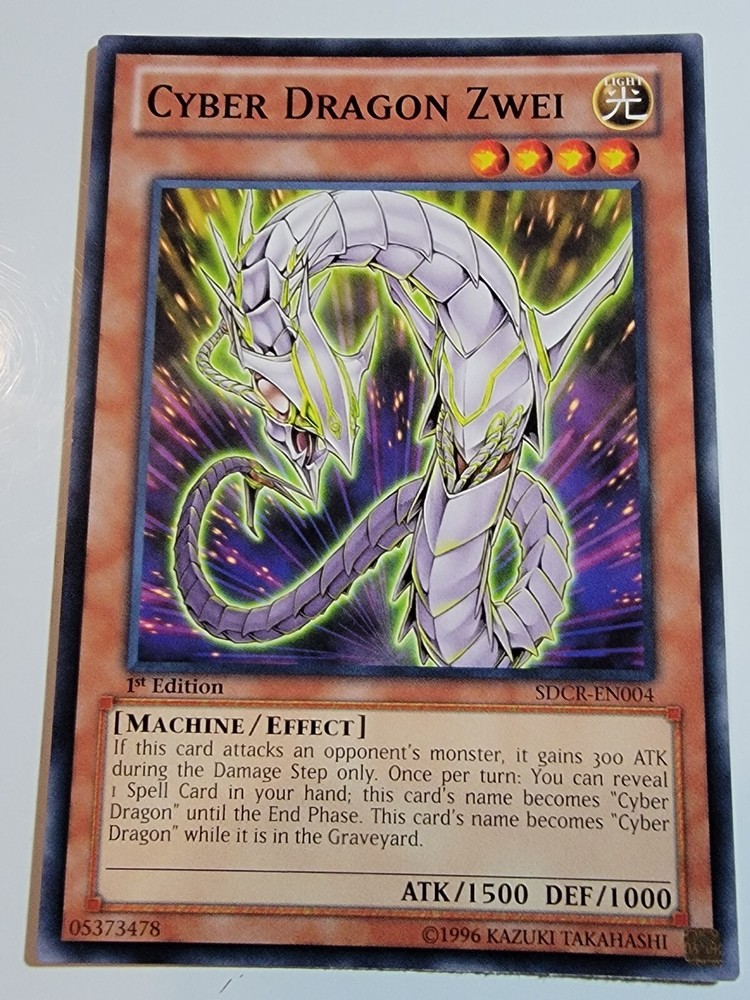 Cyber Dragon Zwei SDCR-EN004 1st Edition Common Yugioh Card-image