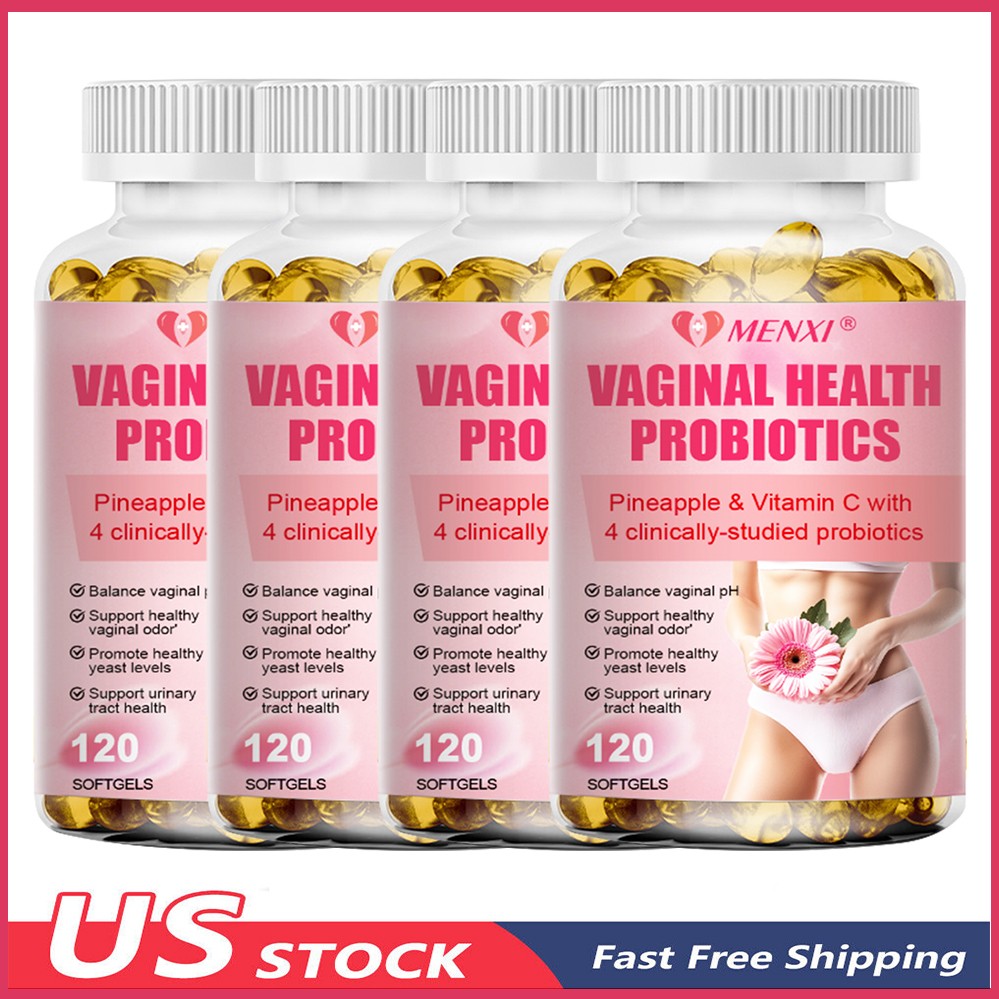 Vaginal Probiotics Capsules pH Balance w/ Prebiotics Lactobacillus Pills Softgel