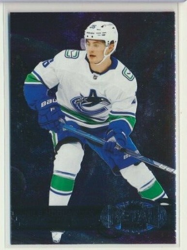 2020-21 Skybox Metal Universe Retro R-47 Nils Hoglander Canucks Hockey Card