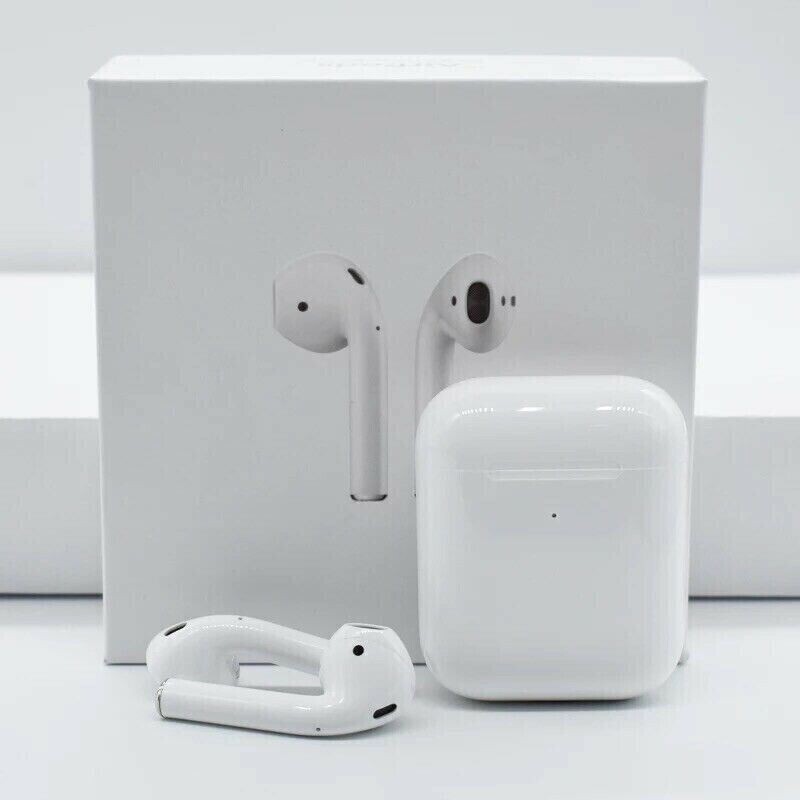 Αpplе 2nd Generation Bluetooth Headsets Earbuds Earphone w/ White Charging Case