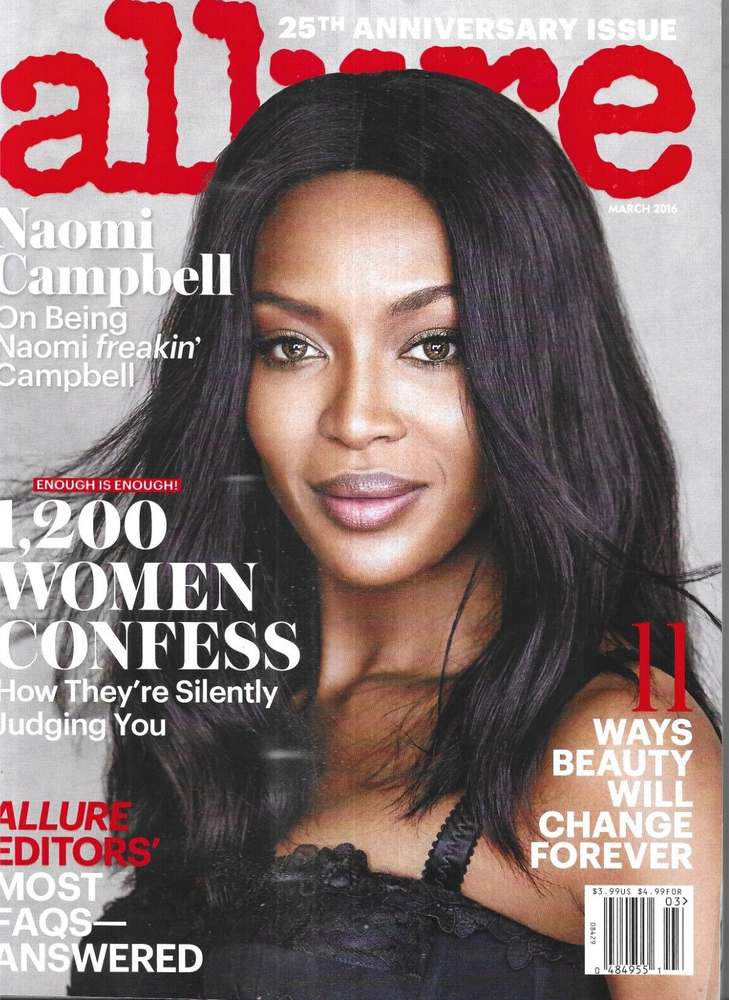 Allure Magazine Naomi Campbell Women Confessions Bella Hadid Anniversary Issue