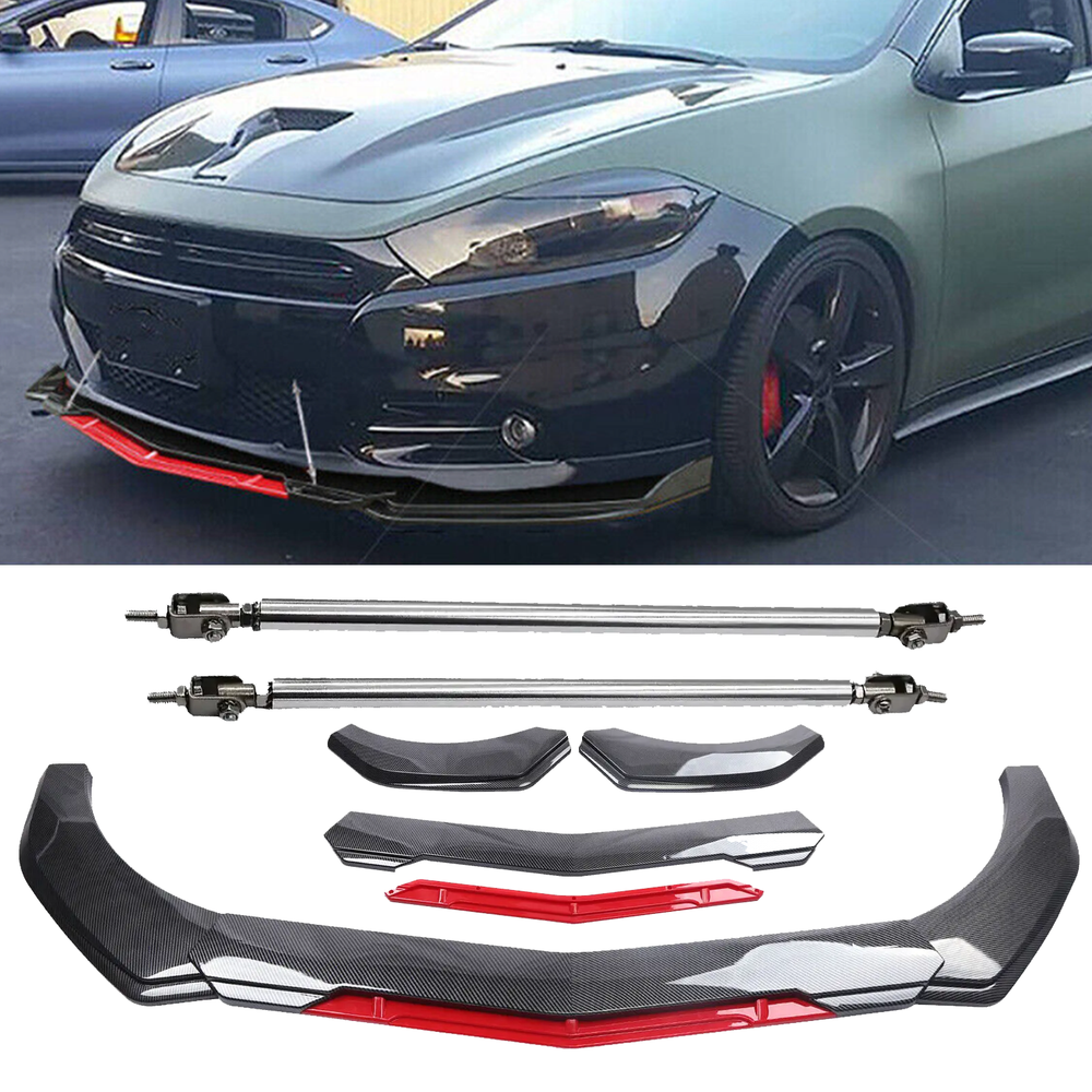 Carbon Fiber Front Bumper Lip Spoiler Splitter for Dodge Dart