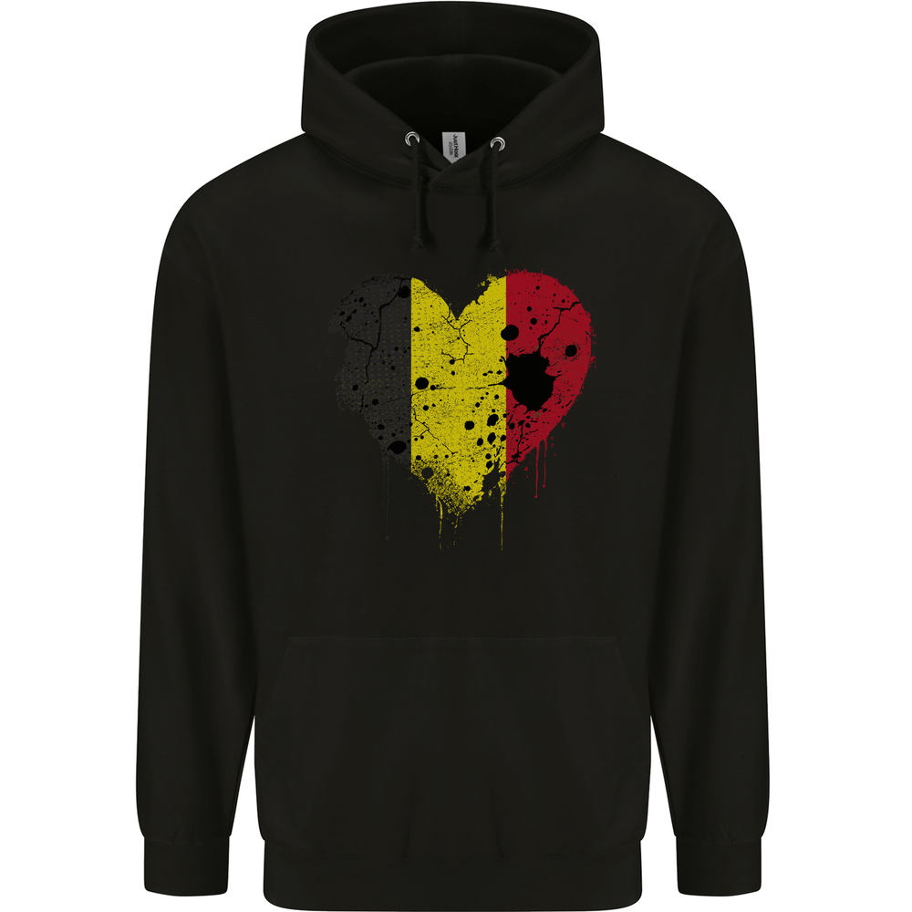 Love Belgium Flag Belgian Day Football Mens 80% Cotton Hoodie