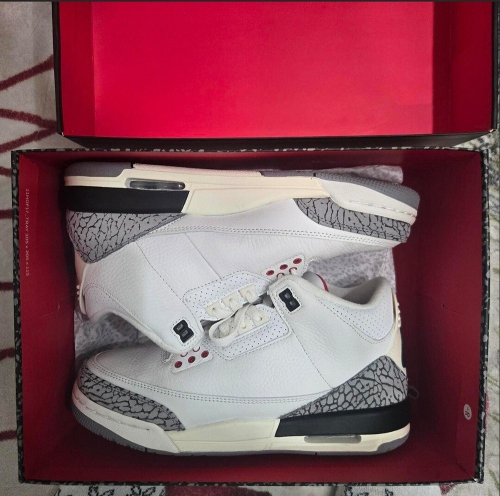 Size 7 - Jordan 3 Retro Mid White Cement Reimagined