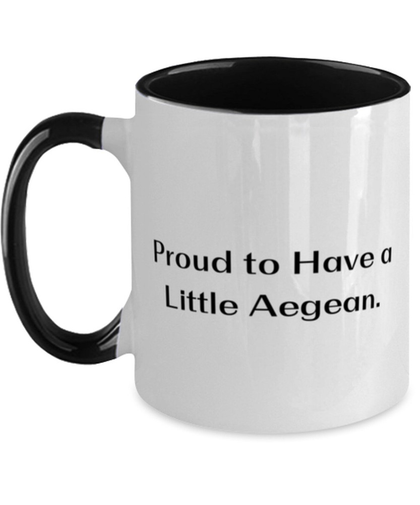 Proud To Have A Little Aegean. Aegean Cat Two Tone Mug Funny Aegean Cat