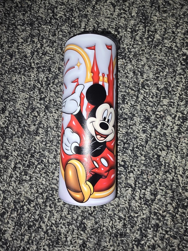 20oz STAINLESS STEEL TUMBLER W/LID RED MICKEY MOUSE SKINNY TUMBLER