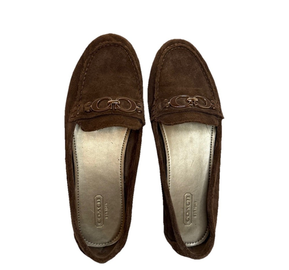 Coach Women's Brown Suede Fortunata Loafers Size 8.5B