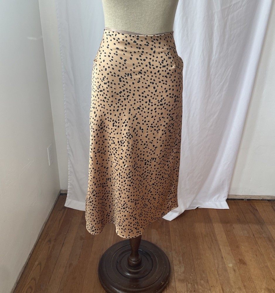 Women's Nasty Gal Leopard Print Pencil Midi Skirt Size 8 Check Description