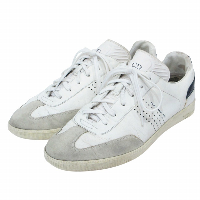 Men's Dior B01 German Trainer Sneakers in Leather & Suede with Logo Detail Size 8.0US
