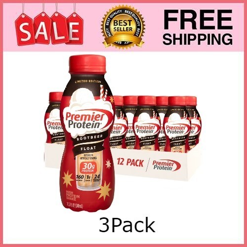 Premier Protein Shake, Root Beer Float Limited Time 30g Protein 11.5 fl oz 36 Ct-image