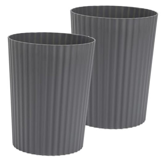 Small Trash Can Plastic Wastebasket Round Garbage Container Bin for Bathroom,