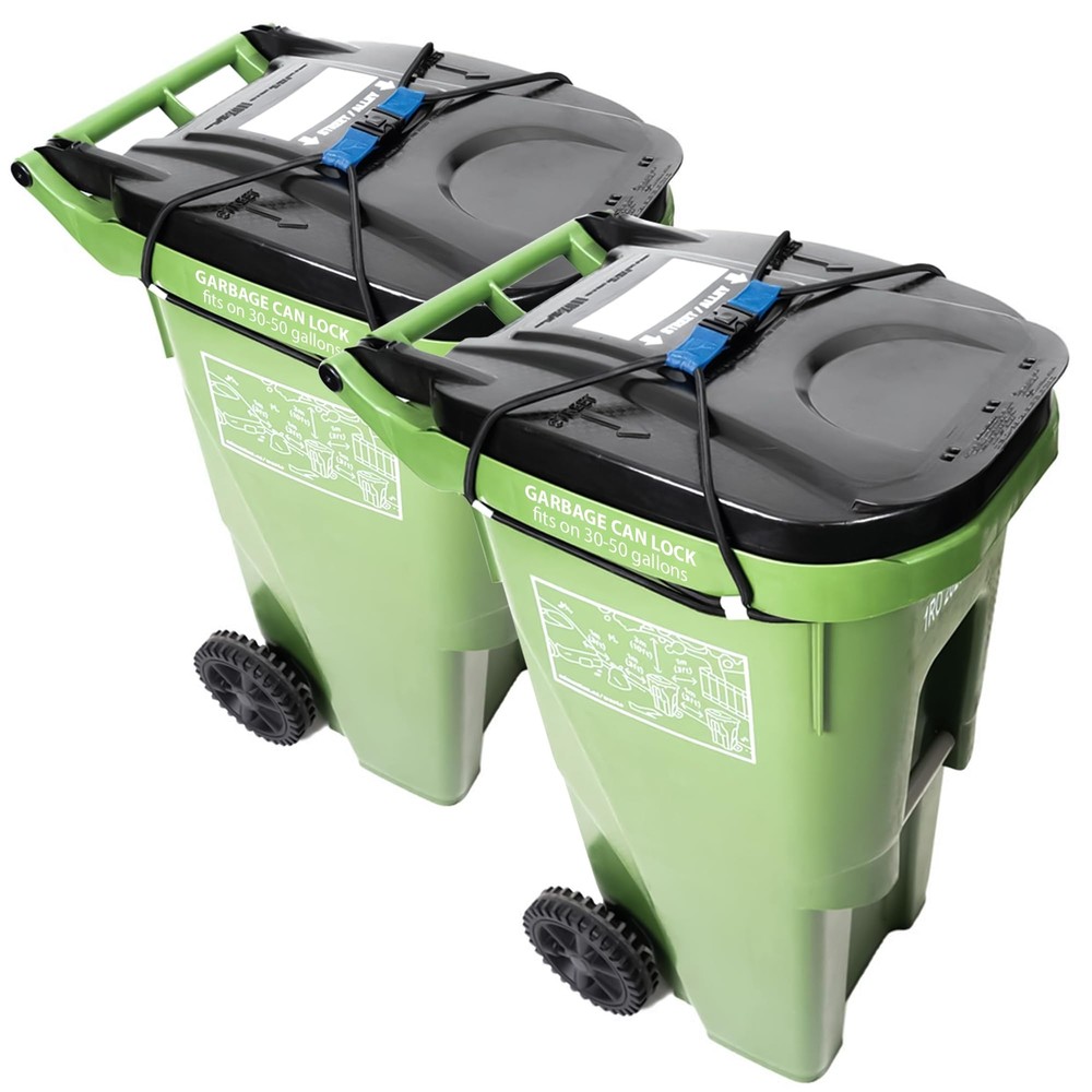 Trash can Lock-Garbage can Lock-lid Lock Animal Proof Trash Bin Lock-Heavy Du...