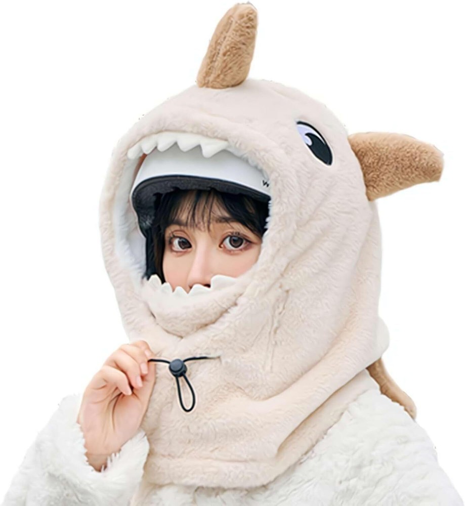 Ski Helmet Cover,Cute Shark Hood Ski Mask for Women and Men,for Winter  Outdoor