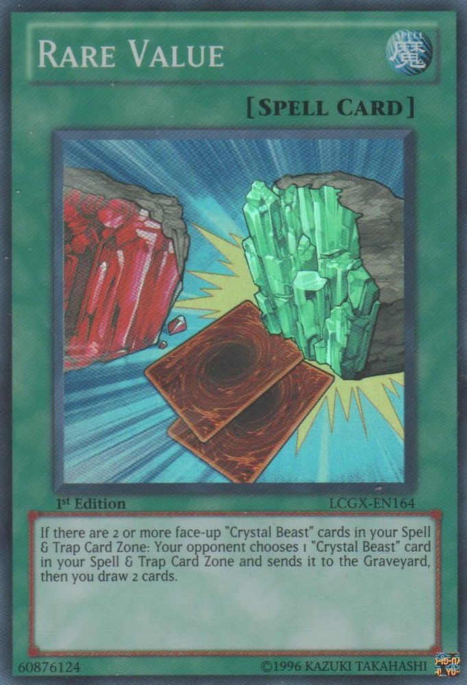 Rare Value - LCGX-EN164 - Super Rare - 1st Edition - Heavily Played