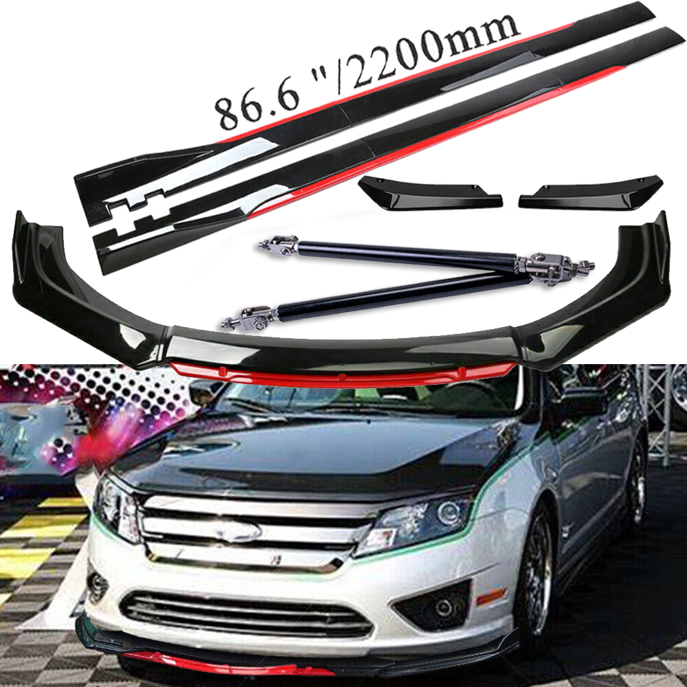 For Ford Fusion 06-2020 Front Bumper Lip Spoiler Splitter Side Skirt Body