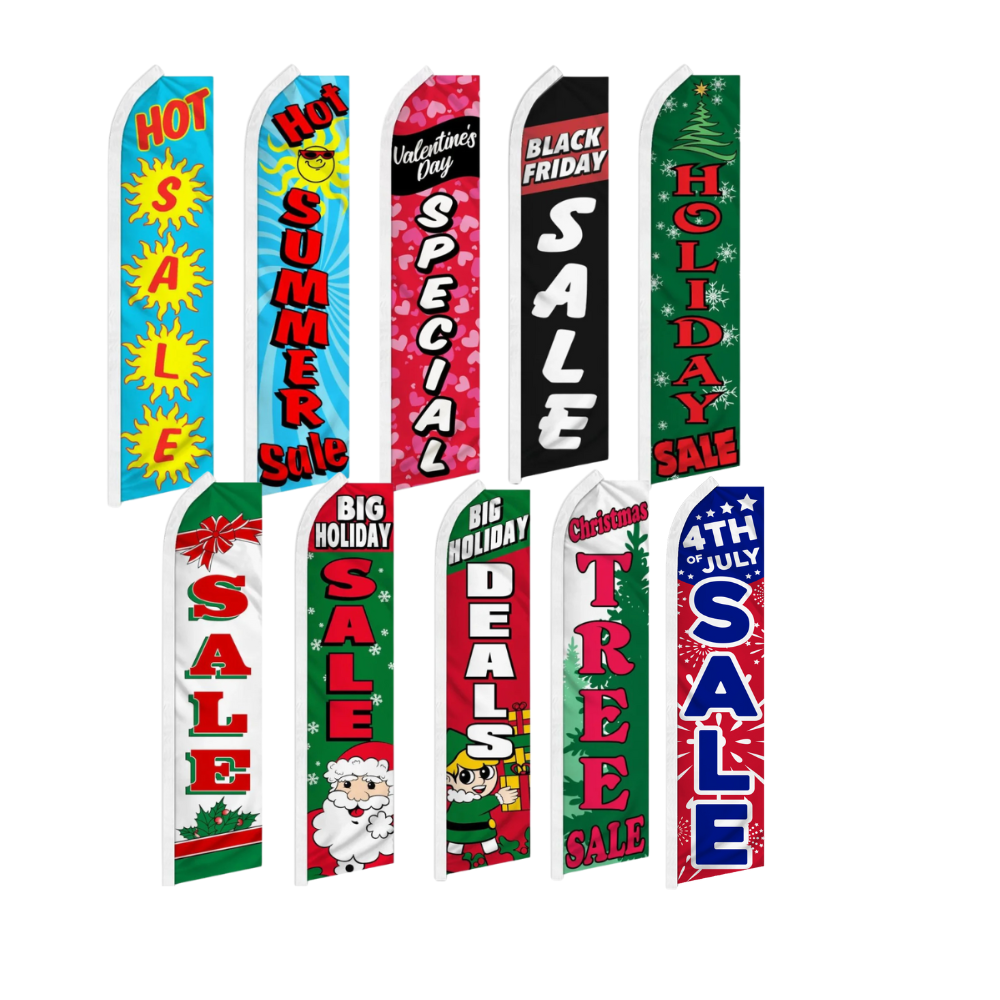 Holiday Deals Hot Sales Swooper Flutter Advertising Sale Business Flags