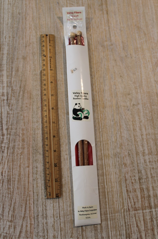 Valley Fibers 14-inch No 11 Bamboo Knitting Needles Made in Japan
