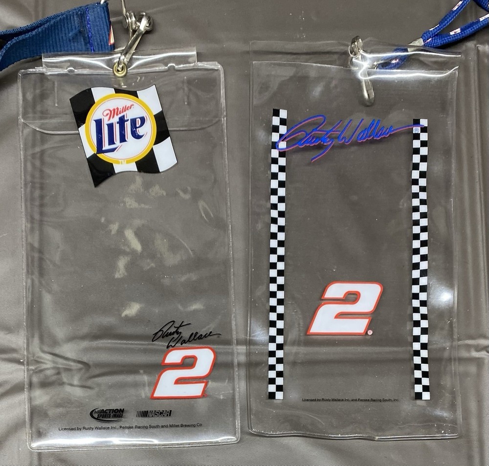 Rusty Wallace NASCAR Lanyard Ticket Holder Set of 2
