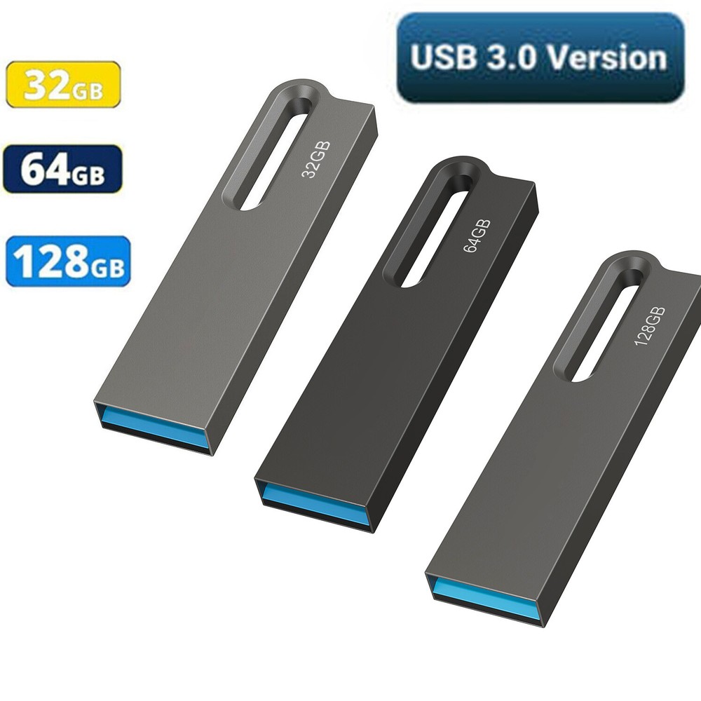 JUANWE USB 3.0 High Speed 1-10pcs lOT 32GB 64GB 128GB Metal Mini USB Flash Drive