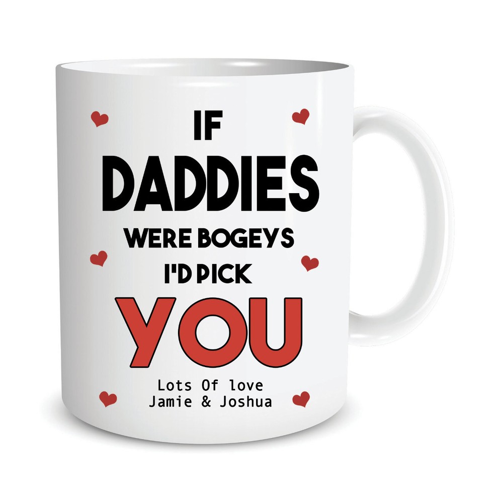 Personalised Funny Gift For Daddy Novelty Coffee Mug If Daddies Were Bogeys I'd