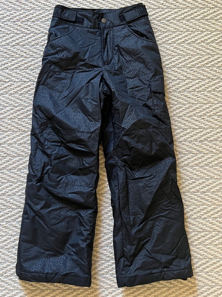 Columbia Outgrown System black Ski Snow Pants Sz S (7-8) fleece lined