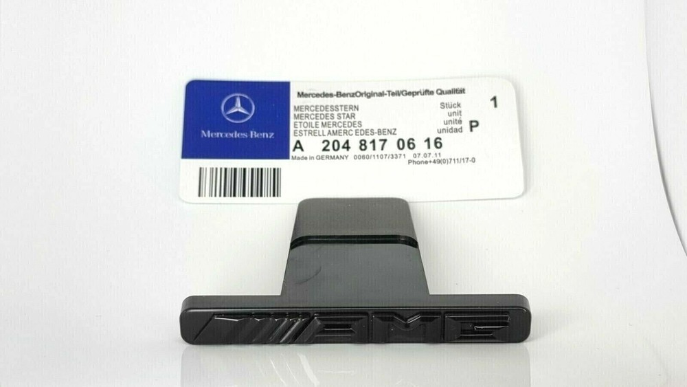 for AMG Panamericana GT Emblem Badge Gloss Black Grill Badge